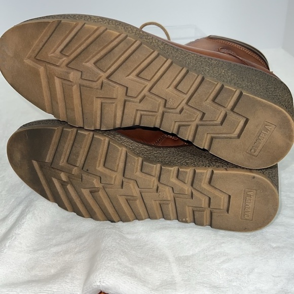 Carmela brown leather wedge ankle boots/booties. Size 39. EUC. - Picture 5 of 8